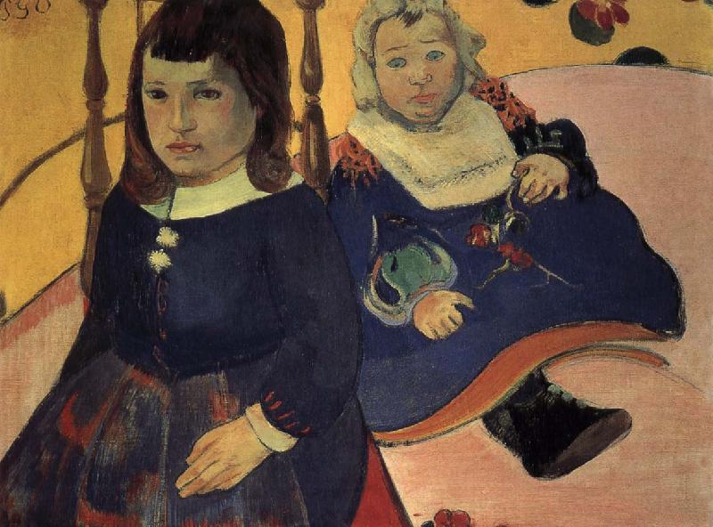 Paul Gauguin two children France oil painting art